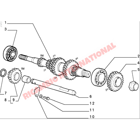 Gearbox Main Shaft (5 speed gearbox) - Classic Fiat Panda Cinquecento Uno Lancia Y10 - Lancia Y10