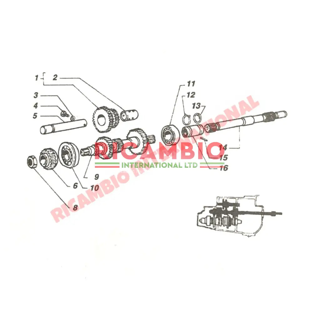 Gearbox Main Shaft Nut - Fiat 126 - Gearbox & Parts