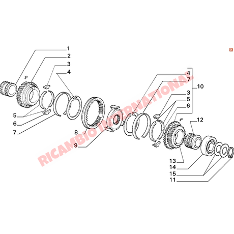 Gearbox Pad Spring Kit 3rd Gear - Classic Fiat Panda,Uno,Cinquecento,Seicento Lancia Y10 - Lancia Y10