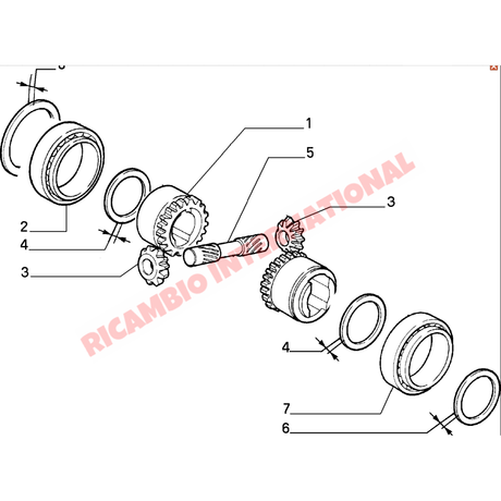 Gearbox Planet Gear - Classic Fiat Panda,Uno,Cinquecento,Seicento Lancia Y10 - Lancia Y10