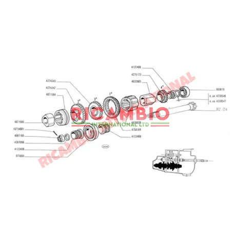 Gearbox Second 2nd Gear - Classic Fiat 500 126 - Gearbox and Parts
