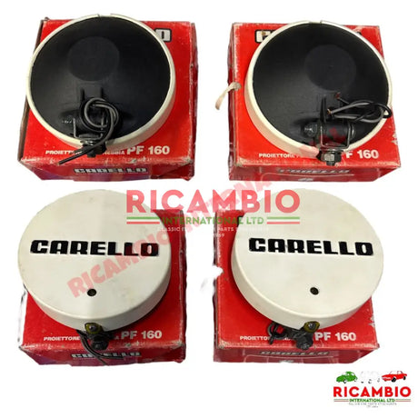 Genuine Vintage Carello Fog Lamp & Cover Kit - All Classic Italian Cars - carello