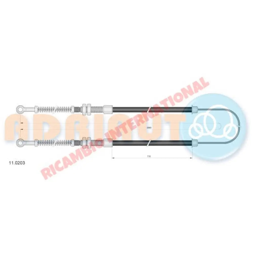 Handbrake Cable - Fiat 126 - Brakes