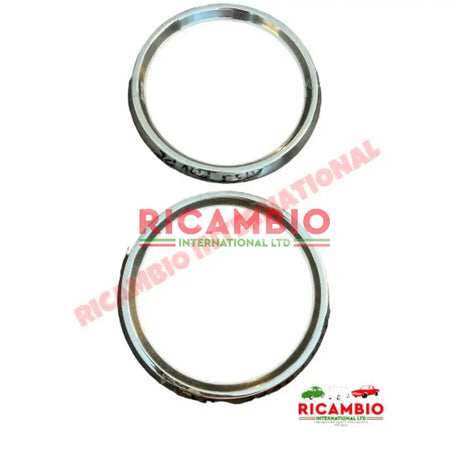 Head Lamp Chrome Bezel Kit - Fiat 850 - Lights - Lamps and Lenses
