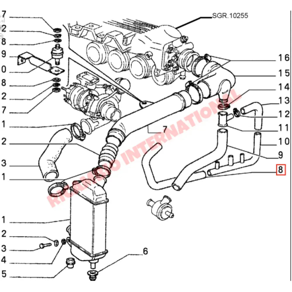 Heat Exchange Hose - Lancia Thema 16V - Heating and Cooling