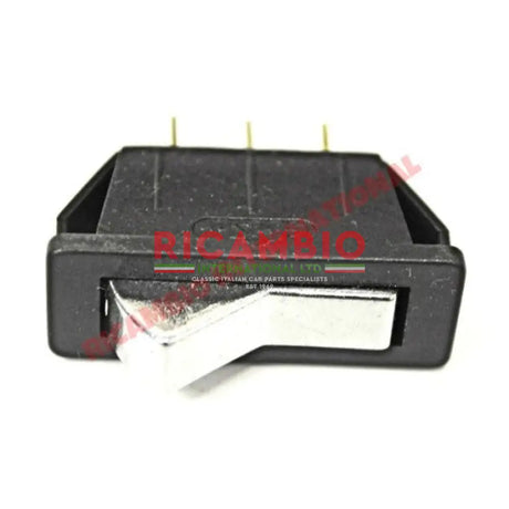 Heater Fan Switch (Black/Chrome) - Fiat 124 - Interior Switches