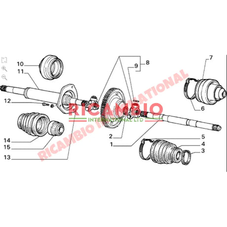 Inner Drive Shaft Boot - Fiat Cinquecento Classic Panda Uno Y10 Strada Regata - Rubber Boots and Gaiters
