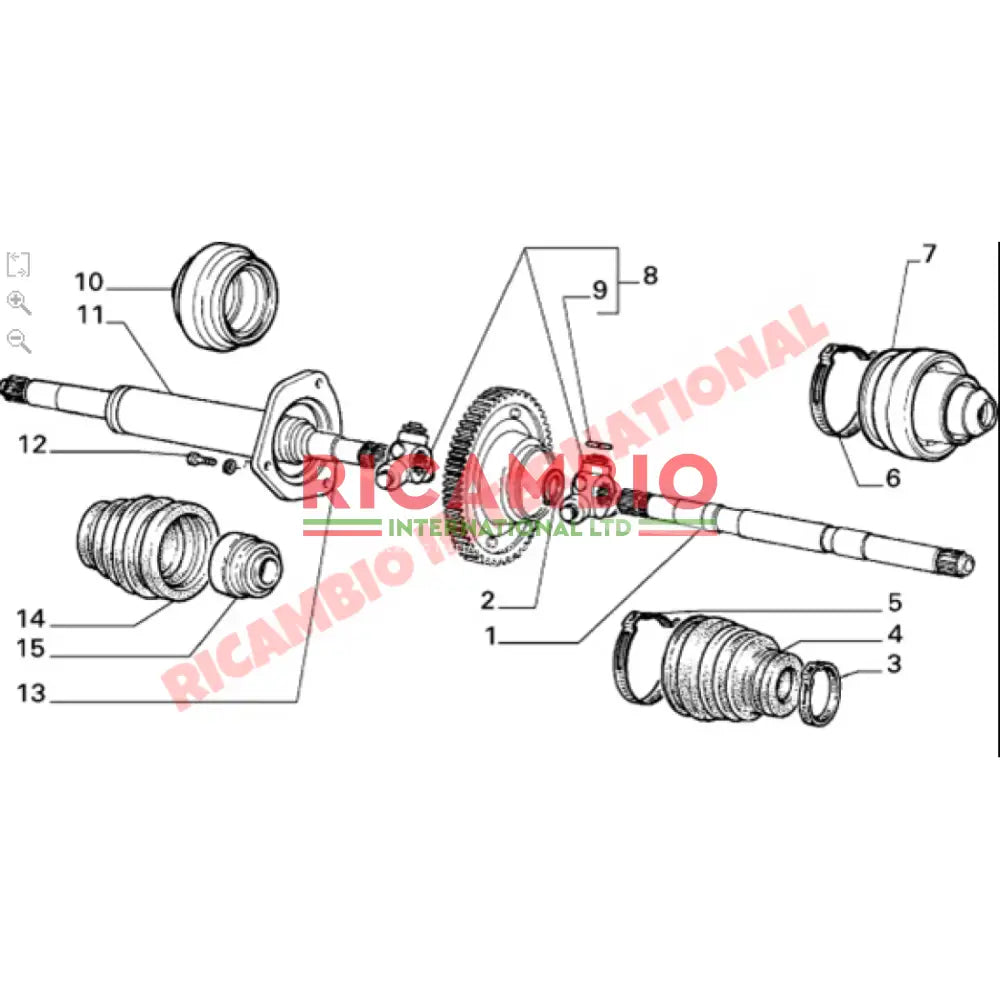 Inner Drive Shaft Boot Kit - Fiat Cinquecento Classic Panda Uno Y10 Strada Regata Tipo Tempra Bravo Brava - Rubber