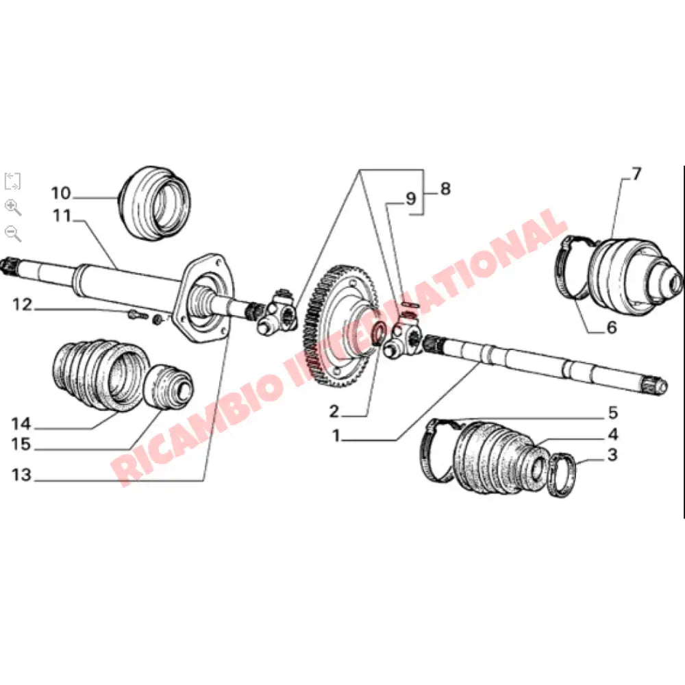 Inner Drive Shaft Boot Kit - Fiat Cinquecento Classic Panda Uno Y10 Strada Regata - Rubber Boots and Gaiters
