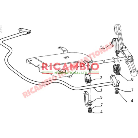 Inner Stabiliser Bush - Classic Fiat Panda Lancia Y10 (15mm) - Suspension and Related Parts