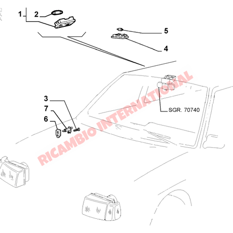 Interior Courtesy Light - Fiat Uno Lancia Y10 - Lights - Lamps & Lenses