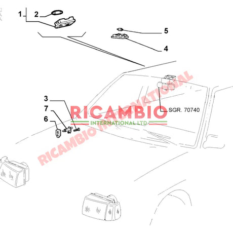 Interior Courtesy Light - Fiat Uno Lancia Y10 - Lights - Lamps & Lenses