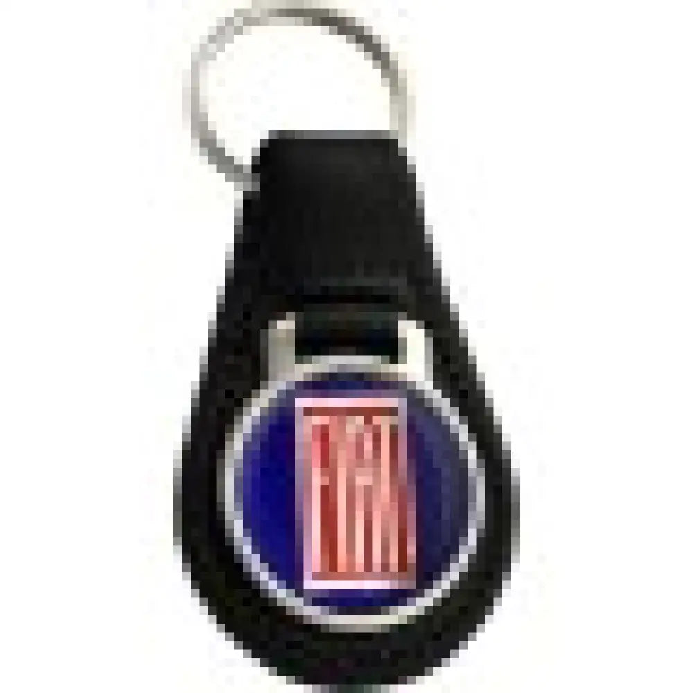 Keyring Black Leather Keyfob - Classic Fiat - Toys - Gifts & Novelty Items