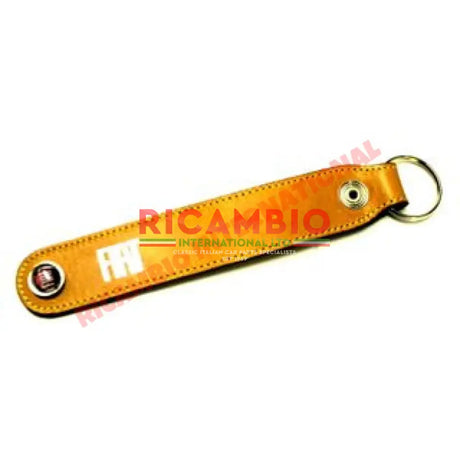 Keyring Fiat Tan Leather - Toys - Gifts & Novelty Items