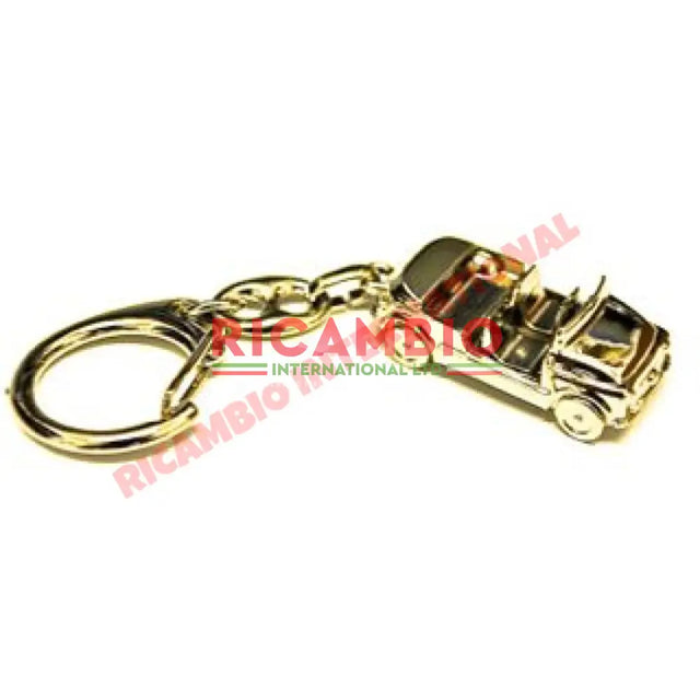 Keyring Polished Chrome ’Fiat 500 Jolly’ - Classic Fiat 500 Parts & Spares