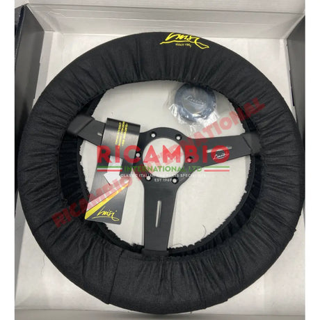Luisi ’Mistral’ Black Leather Steering Wheel - Fiat Lancia Alfa Romeo - Steering