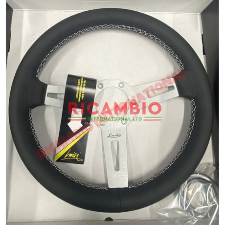 Luisi ’Sharav 315’ Black Leather Steering Wheel - Fiat Lancia Alfa Romeo - Steering