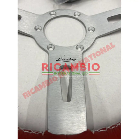 Luisi ’Sharav 315’ Red Leather Steering Wheel - Fiat Lancia Alfa Romeo - Steering