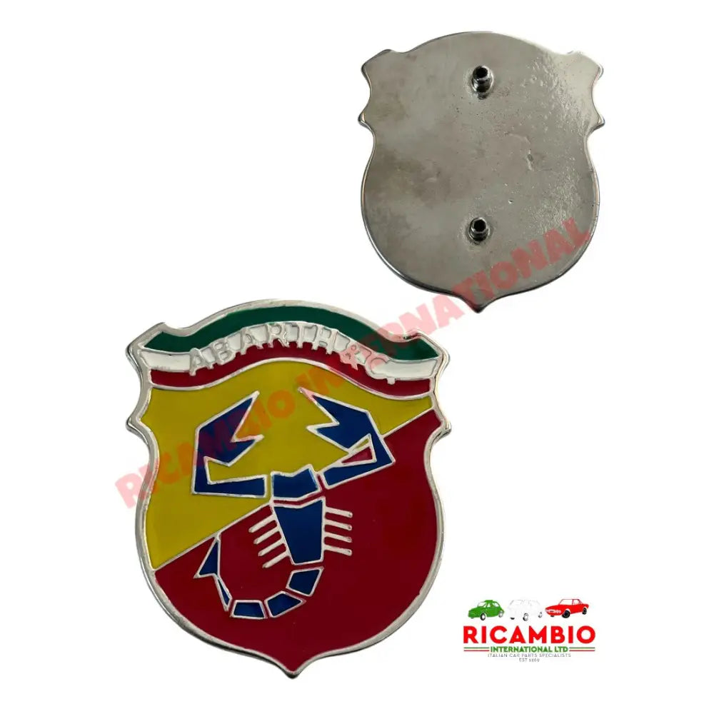 Metal Abarth Badge - ABARTH Sheild Tricolore 70mm