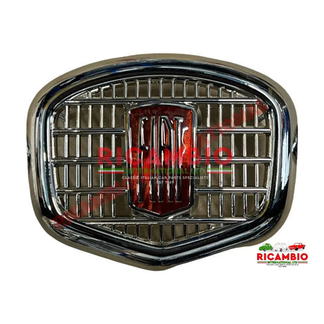 Metal Chrome Front Badge Grille & Clips - Classic Fiat 500 - Exterior Parts and Trim