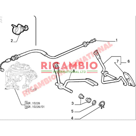Metal Clip for Gear Linkage Accelerator Pedal & Clutch Linakge - Classic Fiat Panda,Uno,Cinquecento,Seicento Y10