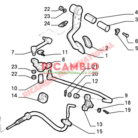 Metal Clip for Gear Linkage Accelerator Pedal & Clutch Linakge - Classic Fiat Panda,Uno,Cinquecento,Seicento Y10
