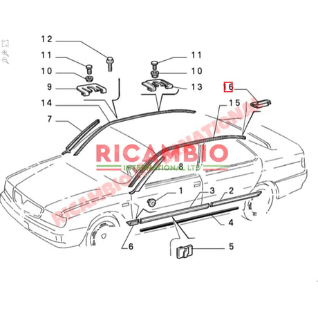 Moulding clip - Lancia Dedra - Lancia