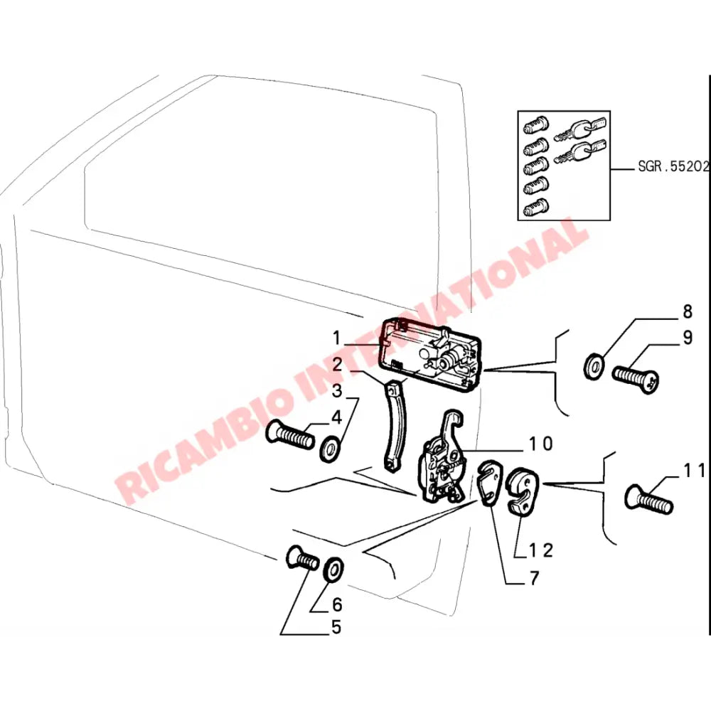 N/S Left Hand Door Lock Catch - Fiat Cinquecento - Handles - Locks and Catches