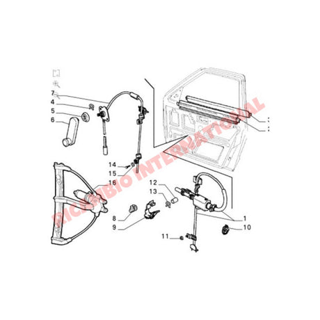 N/S Left Hand Electric Window Winder Regulator - Fiat Uno MK2 - Ignition & Electronic Parts
