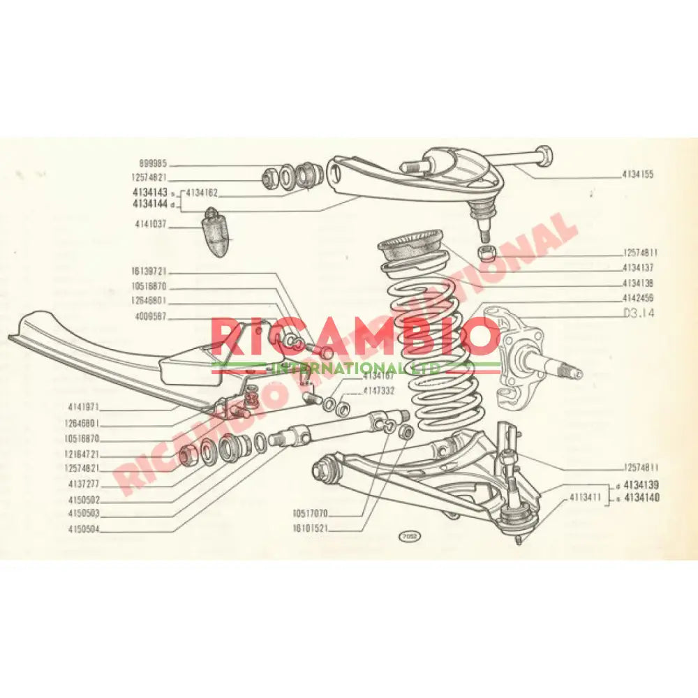 N/S Left Hand Front Lower Suspension Wishbone & Ball Joint - Fiat 124 - Suspension Parts