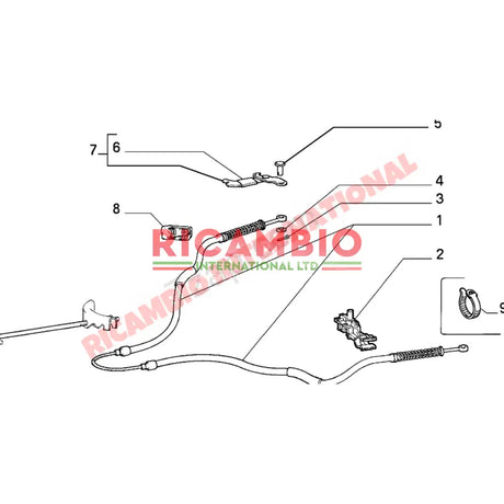 N/S Left Hand Rear Brake Lever - Classic Fiat Panda Uno - Rear Brakes and Related Parts