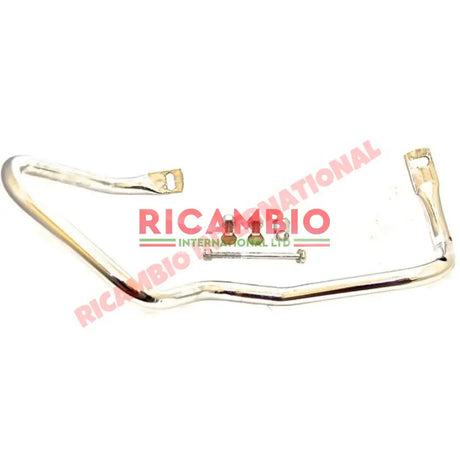 N/S Left Rear Chrome Bumper Knudge Bar & Fittings - Classic Fiat 500 - Classic Fiat 500 Parts & Spares