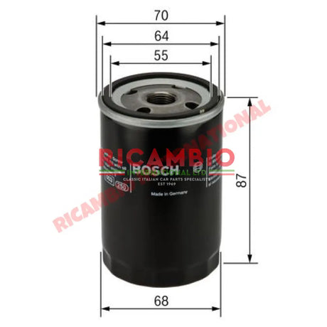 Oil Filter - New Fiat 500,New Fiat Panda,Punto MK1,Punto MK2,Seicento,Bravo,Brava,Marea,Stilo,Doblo Alfa Romeo Mito