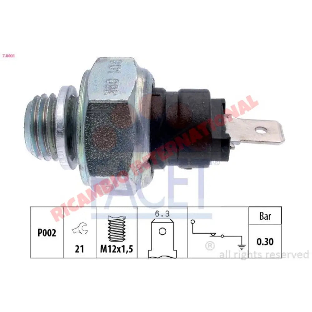 Oil Pressure Switch - Classic Fiat 500,600,850,900,126,127,Classic Panda,Uno - Switches & Signalling Devices