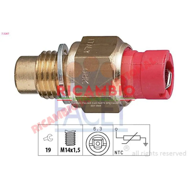 Oil Temperature Sensor Sender/Switch - Fiat Uno Turbo Coupe 16V & 20V,Tipo Lancia Y10,Thema,Delta,Fulvia - Engine Parts