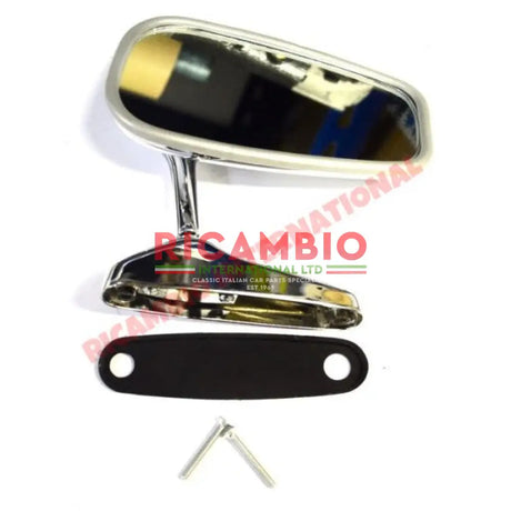 Oval Chrome Mirror (Bolt-on) - Fiat Alfa Romeo & Lancia - Mirrors
