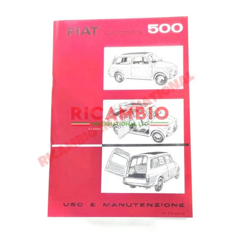 Owners User Manual - Classic Fiat 500 - Books and Manuals