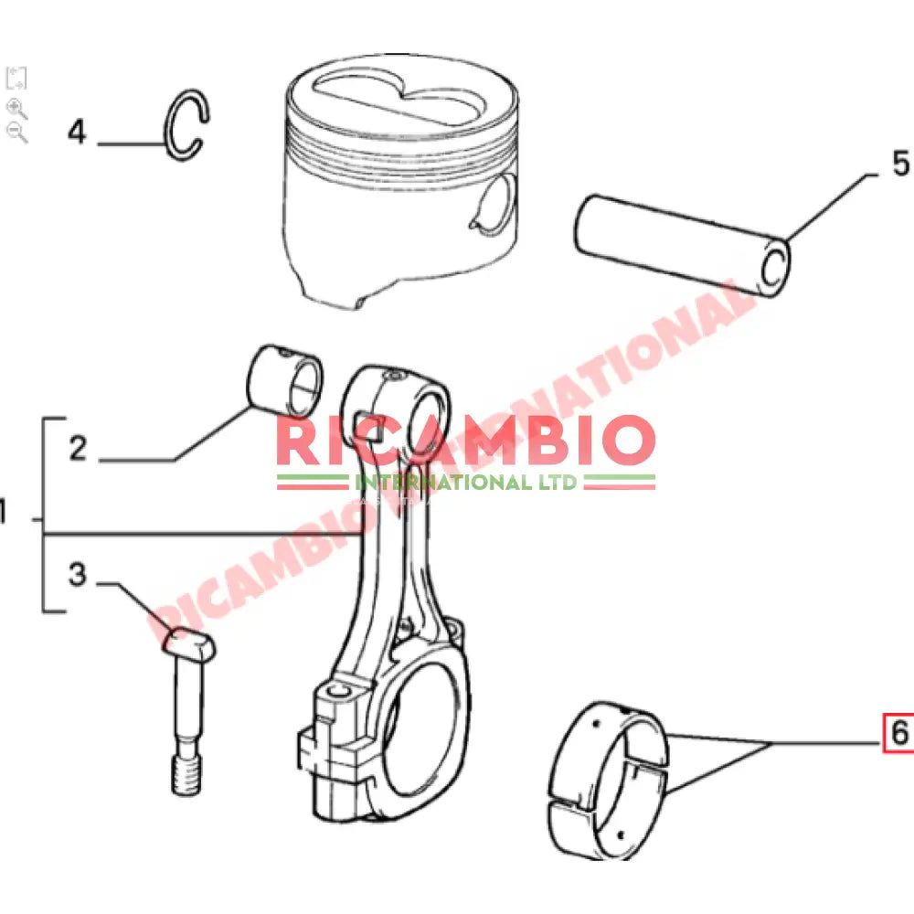 Pair of Big End Con Rod Shells ( + /- 0.25mm Size) - Fiat Coupe Tipo Lancia Delta Thema - Mechanical and Engine Parts