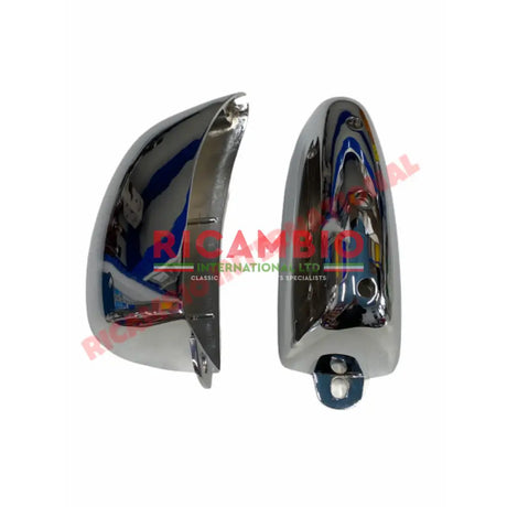 Pair of Chrome Front Bumper Overiders - Autobianchi Bianchina Series 3 all models including Berlina & Panoramica