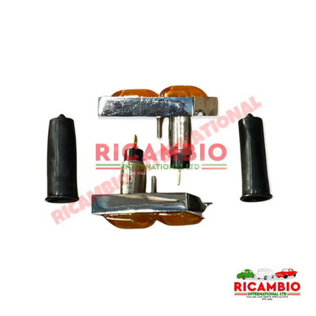 Pair of Front Side Amber Repeater Lamps - Autobianchi Bianchina - Lights - Lamps and Lenses