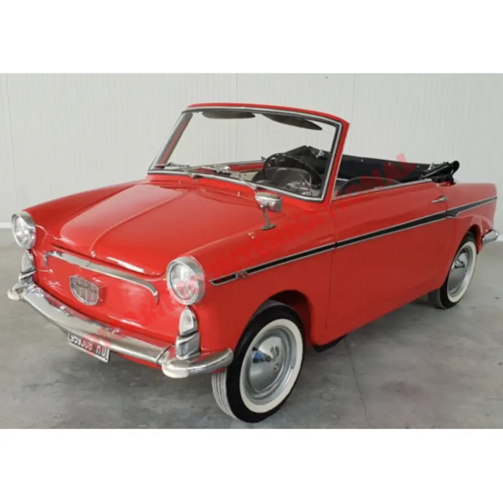 Pair of Lower Around Door Rubber Seal - Autobianchi Bianchina Cabrio - Window - Seals and Trim