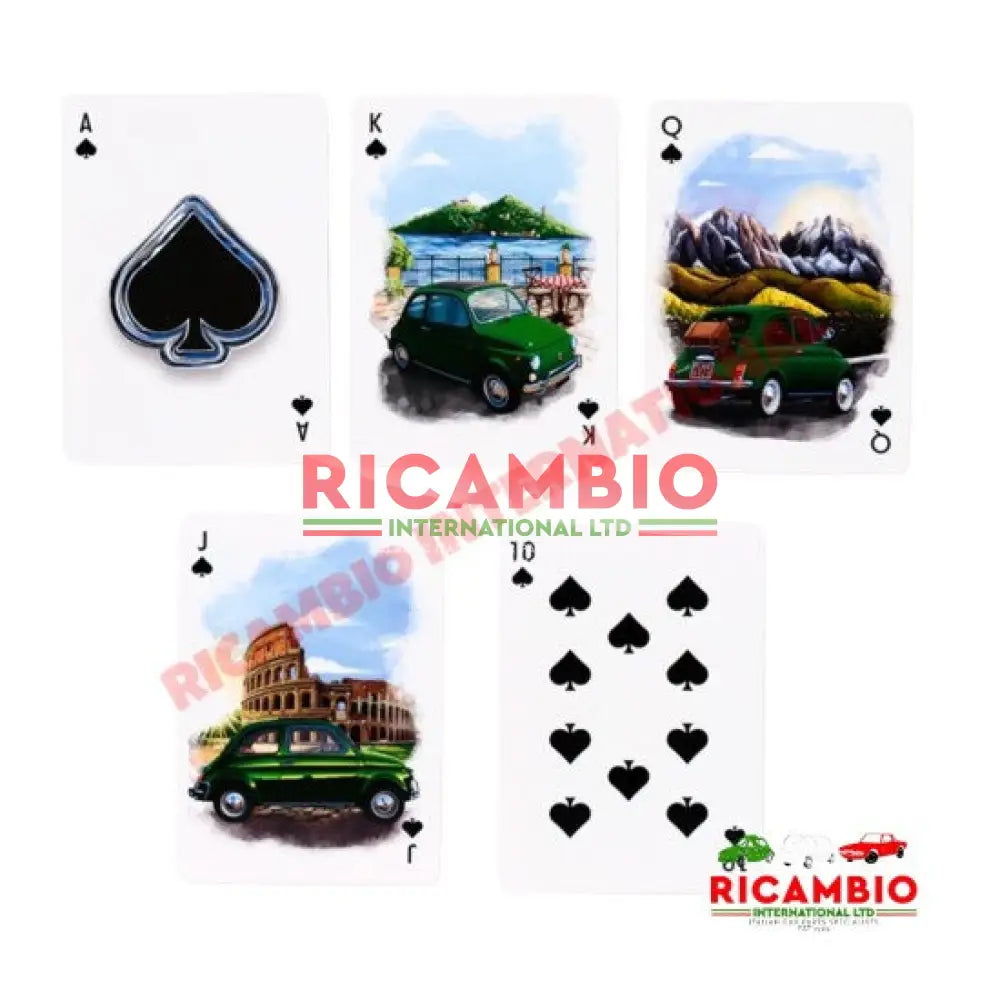 PLAYING CARDS FIAT 500 - Toys - Gifts & Novelty Items