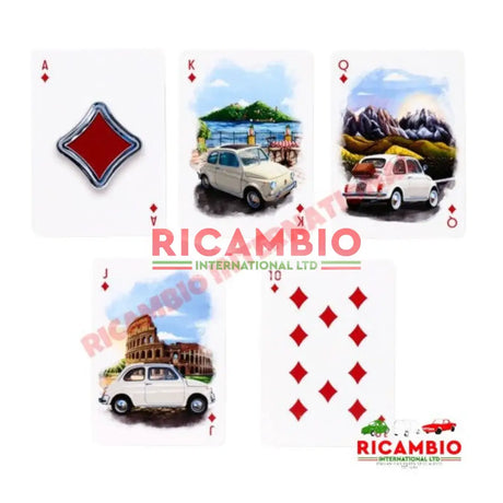 PLAYING CARDS FIAT 500 - Toys - Gifts & Novelty Items