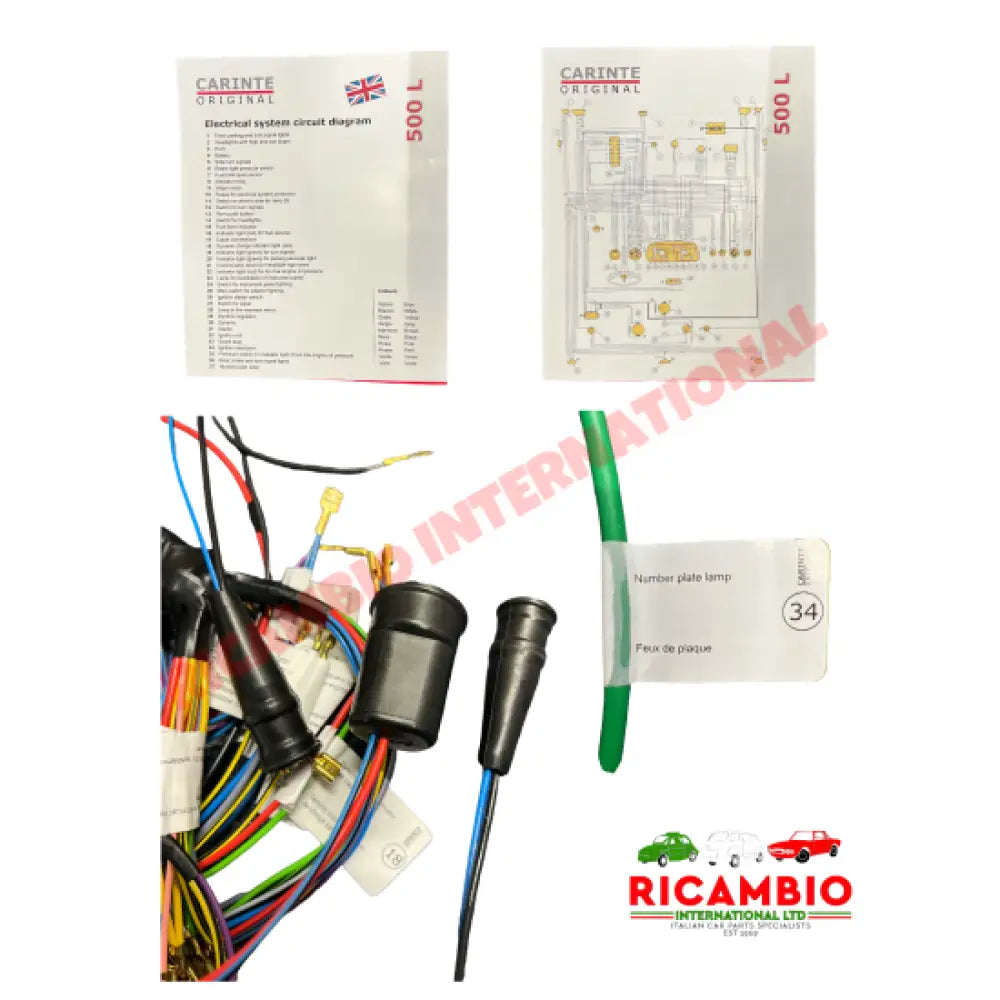 PREMIUM ’ORIGINAL’ Wiring Loom - Classic Fiat 500 L all models (up to 1972) - Electrical