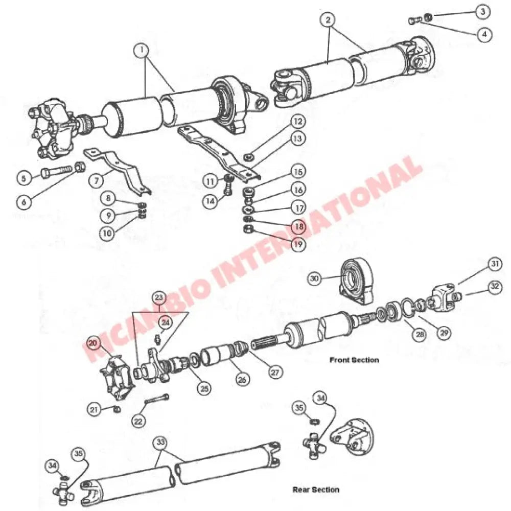 Propshaft UJ Bearing - Fiat 124,131,132 - Axles - Shaft - Joints and Couplings