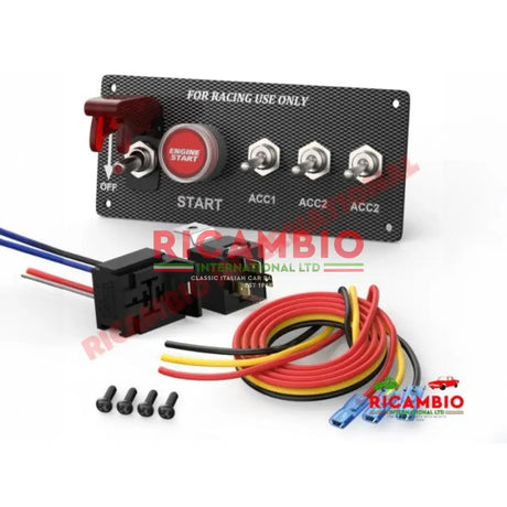 Racing Style Carbon Look Ignition Switch Panel - Ignition and Electrical Items