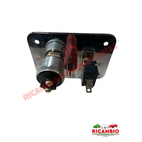 Racing Style Chrome Ignition Switch Panel - Ignition and Electrical Items
