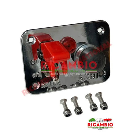 Racing Style Chrome Ignition Switch Panel - Ignition and Electrical Items