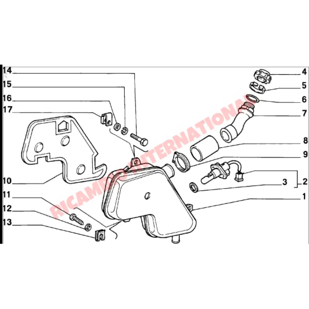 Radiator Expansion Tank Pipe - Fiat 126 BIS - Heating & Cooling