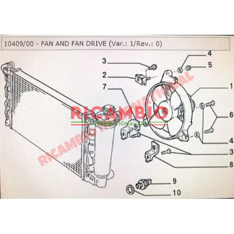 Radiator Fan & Motor Assembly - Classic Fiat Panda Lancia Y10 - Heating and Cooling